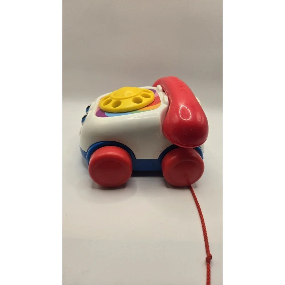 Fisher Price Chatter Telephone Pull Toy Vintage 2000 Mattel Working Dial Baby